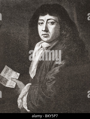 Samuel Pepys, 1633, 1703. Englische Tagebuchschreiber, Marine-Administrator und Mitglied des Parlaments. Stockfoto