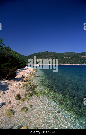 Griechenland, Ionische Inseln, Kefalonia, Antisamos Strand Stockfoto