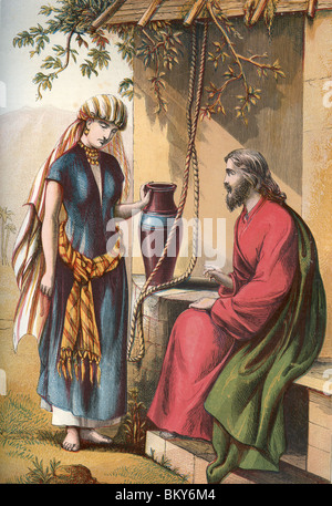 Christus und die Frau aus Samaria Stockfoto