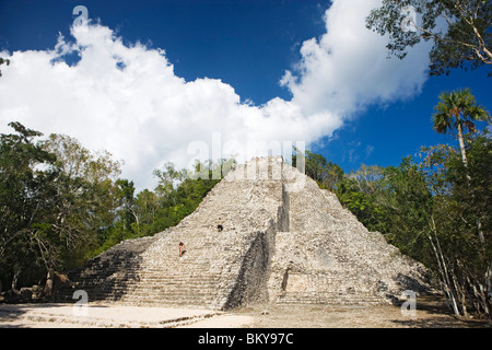 Maya-Tempel Ruinen in Coba, Zustand von Quintana Roo, Halbinsel Yucatan, Mexiko Stockfoto