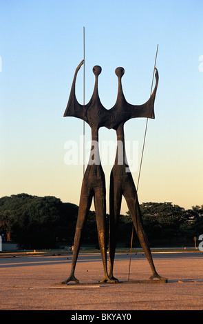 OS Candangos, Praça Dos Tres Poderes, Brasilia, Brasilien Stockfoto