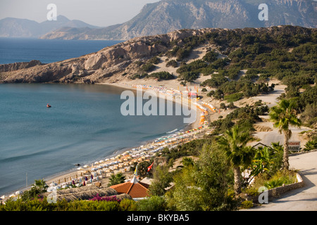 Blick zum Paradise Beach in Kefalos Bay, Kefalos, Kos, Griechenland Stockfoto