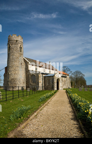 Die mittelalterlichen St Andrews Pfarrkirche in Wickmere, North Norfolk, England, UK. Stockfoto