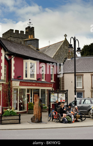 Tregaron Dorfplatz und Rhiannon Welsh Gold Centre, Ceredigion Wales Großbritannien Stockfoto