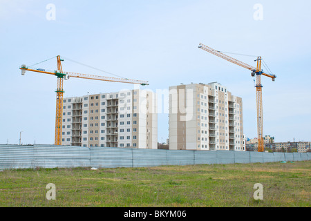 Bau von Wohnungen. Stockfoto