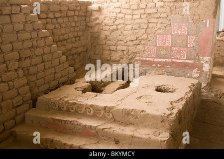 Ändern Sie im La Huaca De La Luna, in der Nähe von Trujillo, Peru Stockfoto