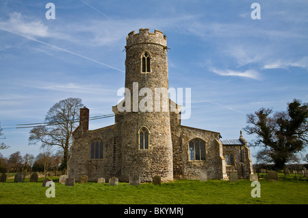 Die mittelalterlichen St Andrews Pfarrkirche in Wickmere, North Norfolk, England, UK. Stockfoto