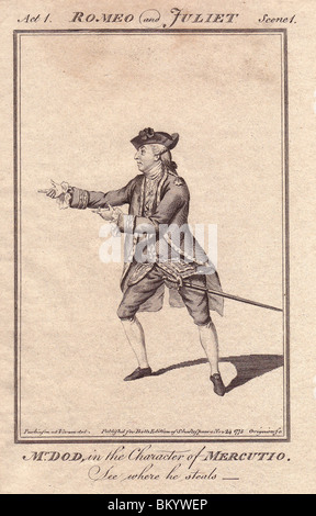 James William Dodd als Mercutio in "Romeo und Julia." Stockfoto