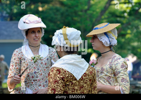 Amerikanischer revolutionärer Krieg-Ära (1770) Re-Enactment, Sturbridge, Massachusetts, USA Stockfoto