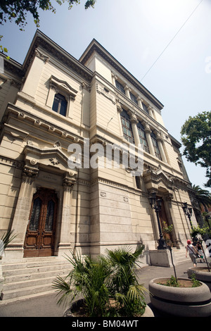 Seitenansicht der großen Synagoge, Rom Stockfoto