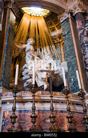 Die Ekstase der Heiligen Teresa von Bernini, Kirche Santa Maria della Vittoria, Rom Stockfoto