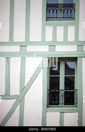 Detail der Fassade der ein typisches Haus, Vannes, Departement Morbihan, Bretagne, Frankreich Stockfoto