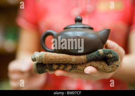 Chinesische Teezeremonie, Chongqing, China Stockfoto