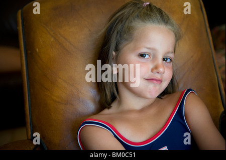 Porträt der lächelnde Mädchen Stockfoto