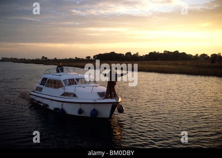 Carrick Craft Kilkenny, Kreuzfahrten auf Fluss Shannon, in der Nähe von Tarmonbarry, County Roscommon, Irland Stockfoto