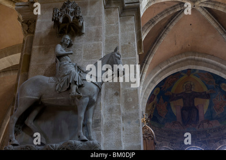 Der Bamberger Reiter im Bamberger Dom, Dom St. Peter und St. Georg, Bamberg, Franken, Bayern, Deutschland, Europa Stockfoto