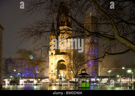 Kaiser-Wilhelm-Gedächtniskirche, Breitscheidplatz, Berlin, Deutschland, Europa Stockfoto