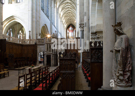 Magdeburger Dom, auf dem Fluss Elbe, Magdeburg, Sachsen-Anhalt, Deutschland, Europa Stockfoto