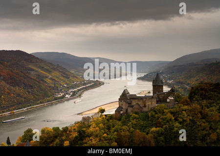 Burg Stahleck, Bacharach, Rhein, Rheinland-Pfalz, Deutschland, Europa Stockfoto