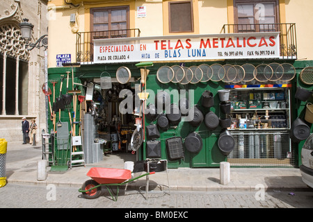 alten Shop vorne, Barrio del Carmen Valencia, Spanien Stockfoto