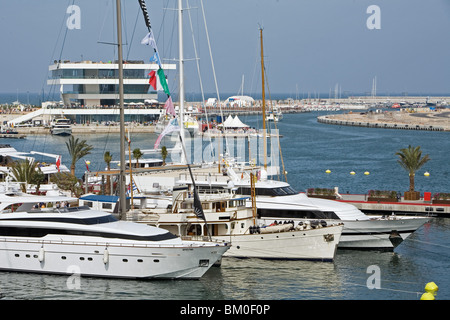 Yacht Hafen, Americas Cup 2007, Valencia, Spanien Stockfoto