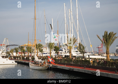 Yacht Hafen, Americas Cup 2007, Valencia, Spanien Stockfoto