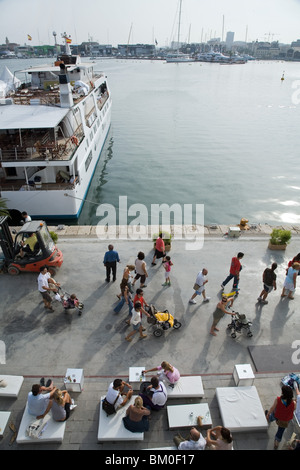 Yacht Hafen, Americas Cup 2007, Valencia, Spanien Stockfoto