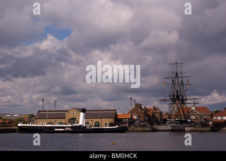 Hartlepool Museum Trincomalee und Wingfield Schloss SCHIFFE UK ENGLAND Stockfoto