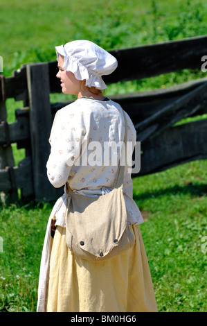 Amerikanischer revolutionärer Krieg-Ära (1770) Re-Enactment, Sturbridge, Massachusetts, USA Stockfoto