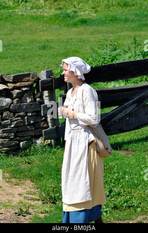 Amerikanischer revolutionärer Krieg-Ära (1770) Re-Enactment, Sturbridge, Massachusetts, USA Stockfoto