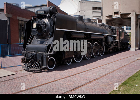 Eine alte Lokomotive ist an der Toronto Railway Heritage Centre in Toronto gesehen. Stockfoto