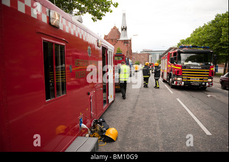 Fire Brigade Befehl Unit bei Major Incident UK Stockfoto