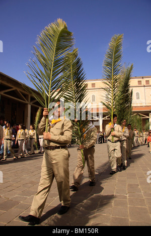 Israel, unteren Galiläa, Palmsonntag Zeremonie in der Kirche der Verkündigung in Nazareth Stockfoto