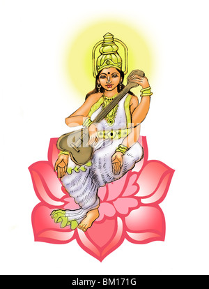 Hindu-Göttin Saraswati Stockfoto