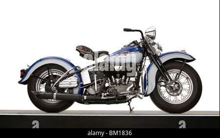 1940 Harley Davidson 74ci Modell U Motorrad Stockfoto