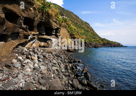 Rinella Beach, Insel Salina, Messina, Sizilien, Italien, Europa Stockfoto