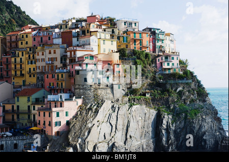 Klippe Dorf Manarola, Cinque Terre, UNESCO World Heritage Site, Ligurien, Italien, Europa Stockfoto