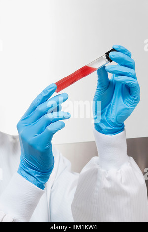 Arzt hält eine medizinische Probe in ein Labor Stockfoto