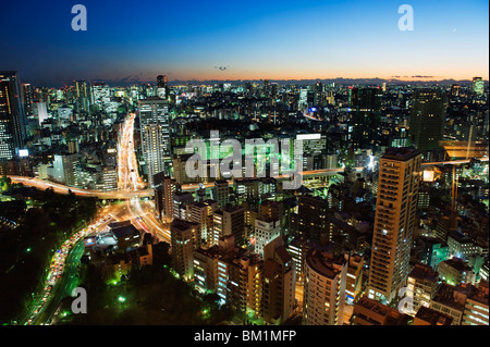 City Skyline-Blick vom Tokyo Tower, Tokyo, Japan, Asien Stockfoto