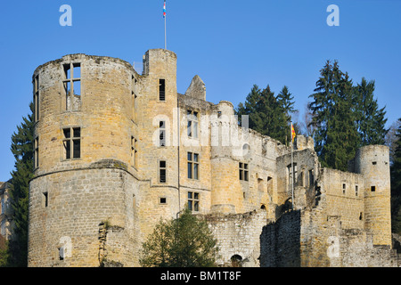 Ruine der Burg Château de Beaufort, Luxemburg Stockfoto