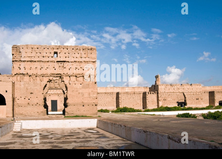 Ruinen von El-Badi-Palast, Marrakesch (Marrakech), Marokko, Nordafrika, Afrika Stockfoto