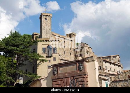 Lago di Bolsena Burg (Rocca Monaldeschi), Lago di Bolsena, Viterbo, Latium, Italien, Europa Stockfoto