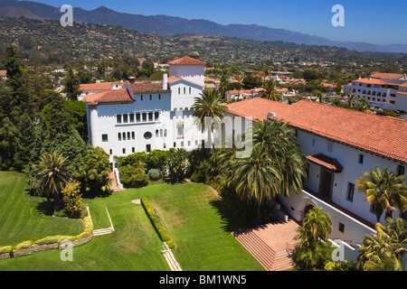 Clock Tower Aussicht, Santa Barbara County Courthouse, Santa Barbara, California, Vereinigte Staaten von Amerika, Nordamerika Stockfoto