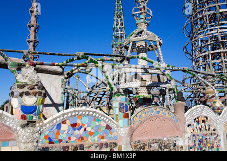 Watts Towers National Historic Landmark, Los Angeles, California, Vereinigte Staaten von Amerika, Nordamerika Stockfoto