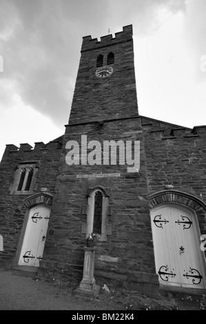 Die Pfarrei Kirche von St. Andrew Coniston im Lake District Stockfoto