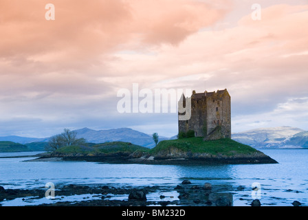 Castle Stalker, in der Nähe von Port Appin, Argyll, Highlands, Schottland, Vereinigtes Königreich, Europa Stockfoto