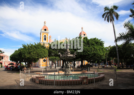 Parque Colon, Central Park, Parque Central, Granada, Nicaragua, Mittelamerika Stockfoto