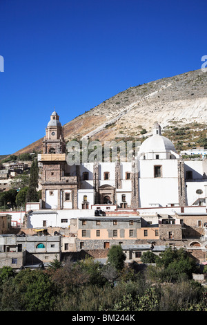 Pfarrei von der Unbefleckten Empfängnis, katholische Wallfahrt Website, Real de Catorce, San Luis Potosi Zustand, Mexiko, Nordamerika Stockfoto