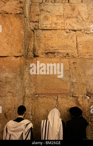 Israel, die Altstadt von Jerusalem, den priesterlichen Segen Zeremonie an der Klagemauer Stockfoto
