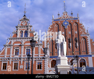 17. Jahrhundert das Haus der Mitesser, Rathausplatz, Altstadt, Riga, Region Riga, Lettland Stockfoto